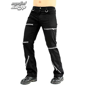 kalhoty gothic BLACK PISTOL Destroy Pants Denim Black 26